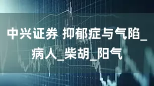 中兴证券 抑郁症与气陷_病人_柴胡_阳气
